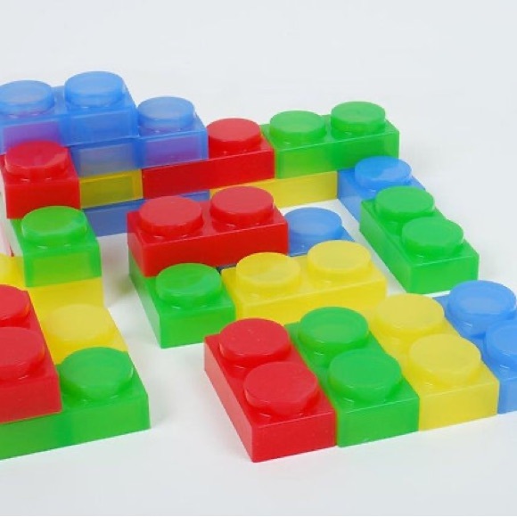 New TickiT SiliShapes Soft Bricks - Set of 24 Transparent Multi Colored - Picture 4 of 10